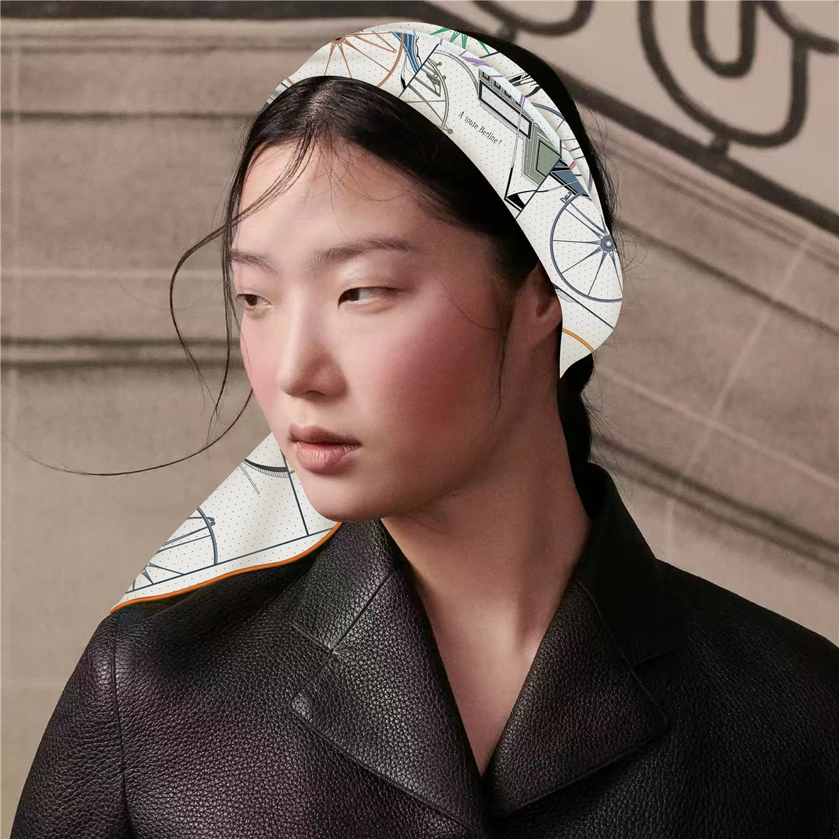 AB Print Silk Scarf Twill Scarves Double Sided Printing Hems Rolling Shawls Head Hair Decoration Summer Beach Christmas