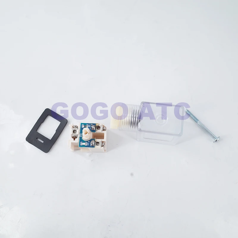 Elettrovalvola DIN43650B DC LED Plug Solenoid Valve Connector For 4V210 2P025 2V025 Valve Good Quality Solenoid Coil Wire Box Cheap Pneumatica — dettaglio 4