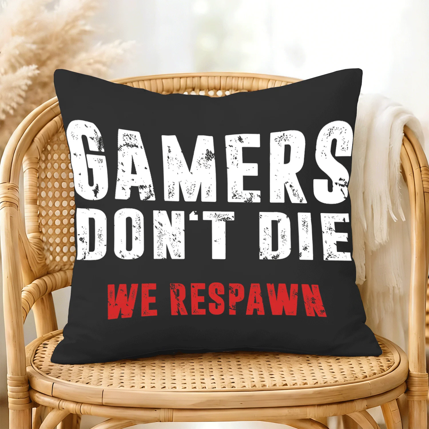 Player Never Dies Game Player PC Console Game Decoration Pillow Cover 1 piece 45x45cm double-sided printed pillowcase Perfect ch