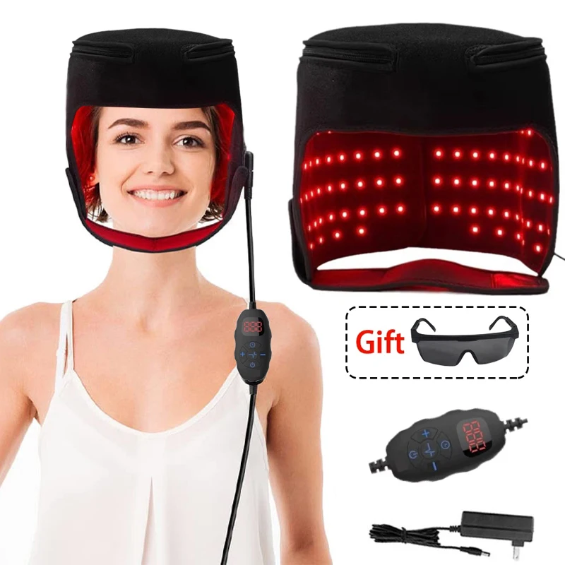 180Pcs Red Light Hair Regrowth Cap 660nm&850nm Near-infrared Light Reduces Oiliness Strengthen Hair Roots Anti-Hair Loss Hat