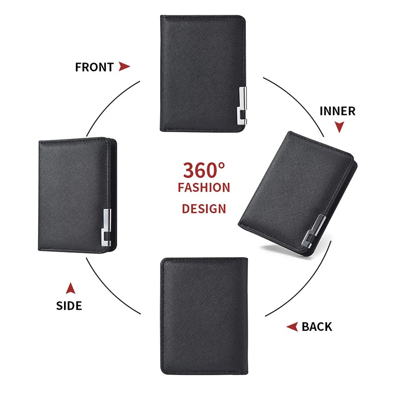 Portafogli alla moda per uomo Porta carte di credito sottile Portafogli Modello incrociato Borse per soldi corte da donna Porta carte portatile Regalo maschile