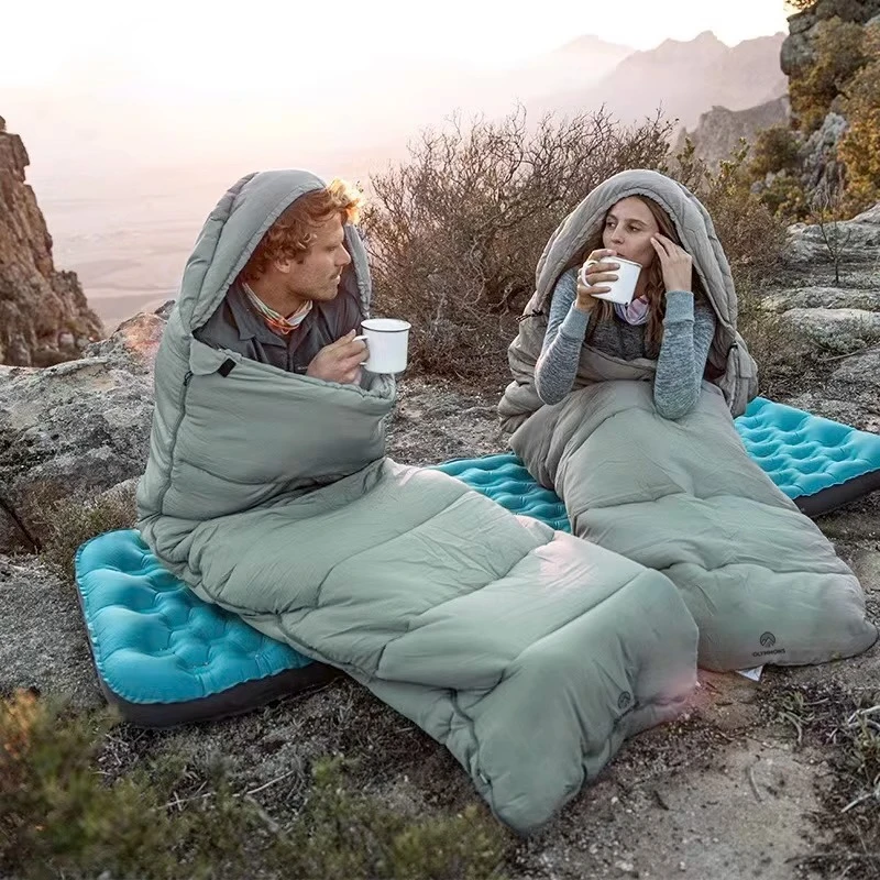 Moisture Resistant Thickened Sleeping Bag Outdoor Soft Breathable Warm Washable Sleeping Bags Comfortable Camping Equipment