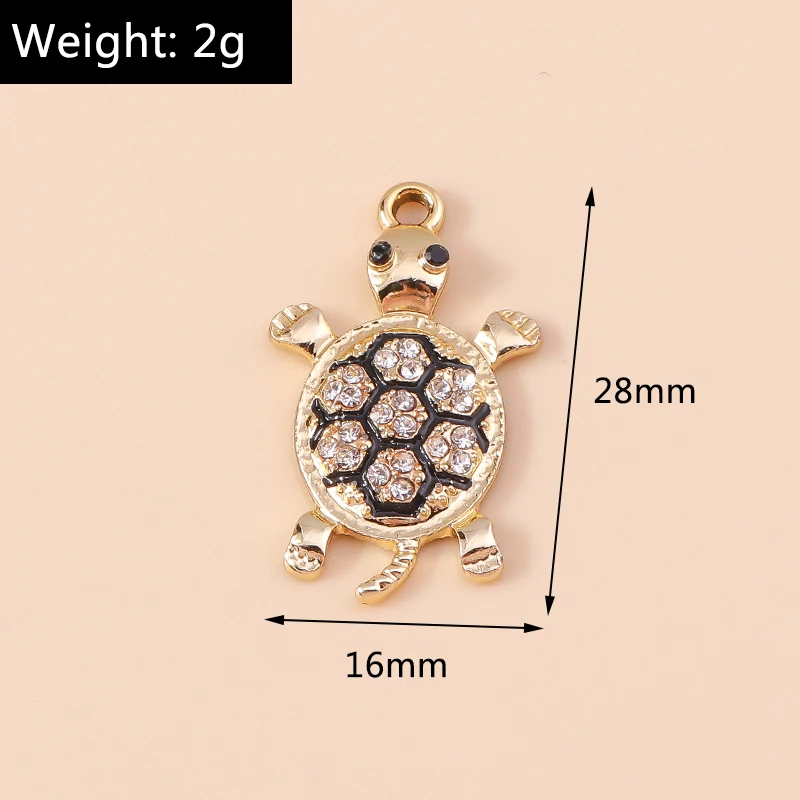 10 Stück niedliche, gemischte Metallanhänger mit Motiven von Meerestieren, Schildkröten, Fischen und Muscheln, zum Basteln von Schmuck, Ohrringen, Halsketten und für DIY-Bastelarbeiten. – Detail 5
