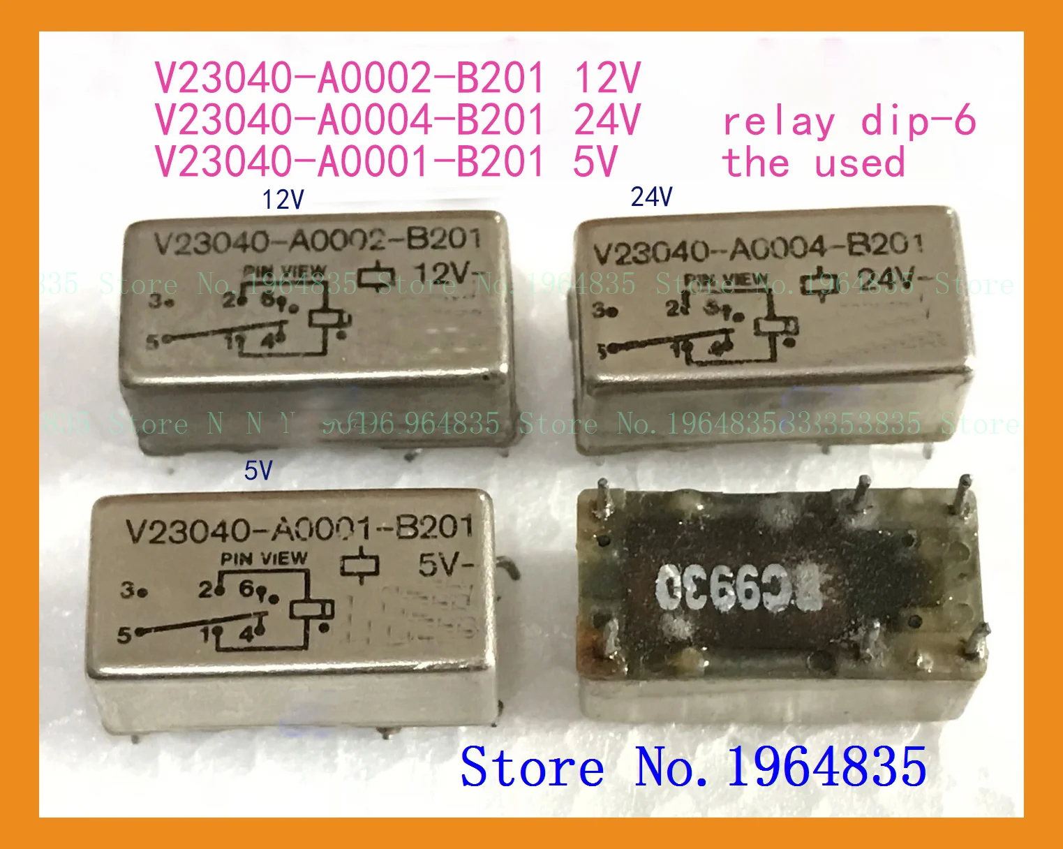 

V23040-A0001-B201 5V 12V 24V V23040-A0002-B201 12V V23040-A0004-B201 24V V23040-A0002-B201 5V relay dip-6 the used