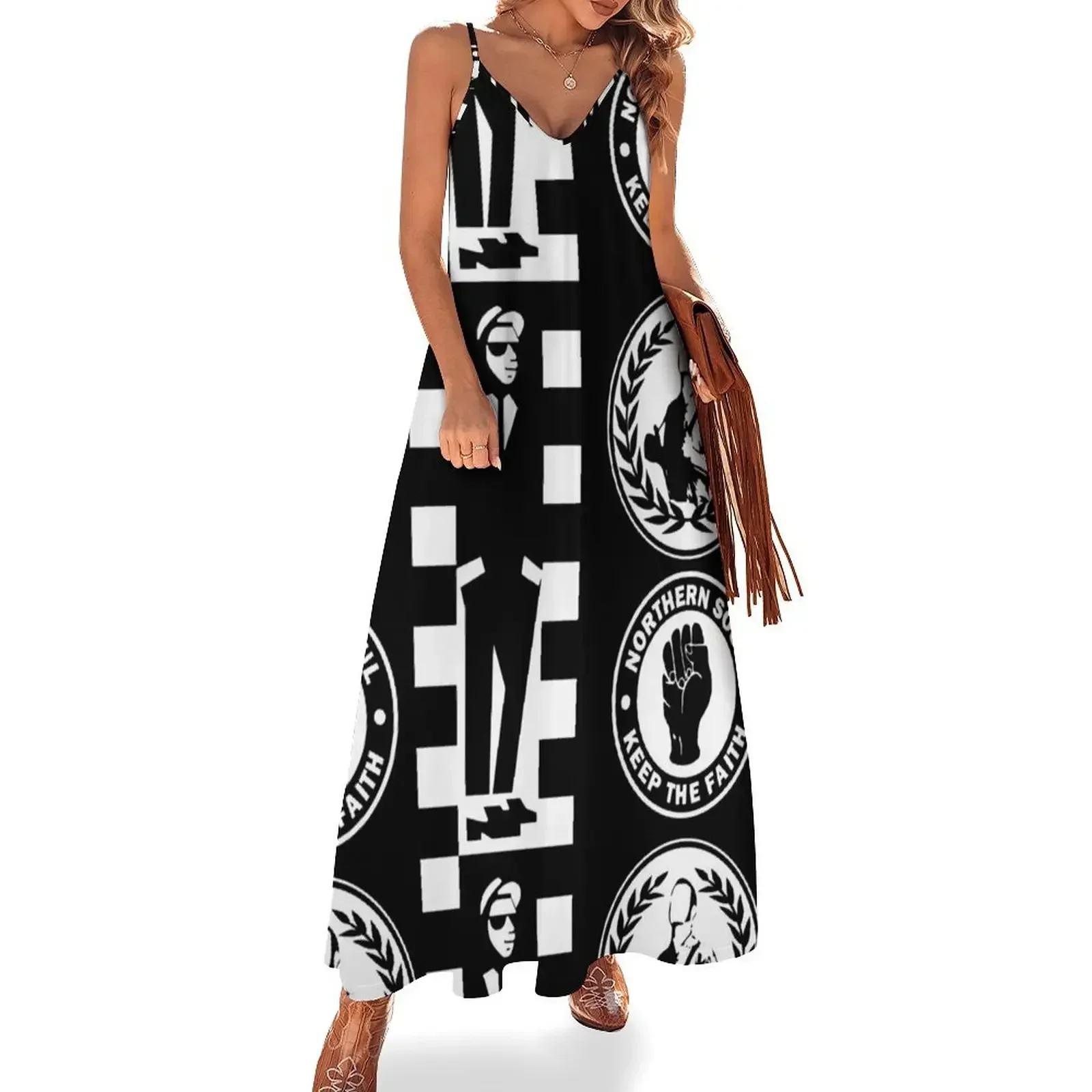 2Tone, Skinhead and Northern Soul Sleeveless Dress long sleeve dress chic and elegant evening dress