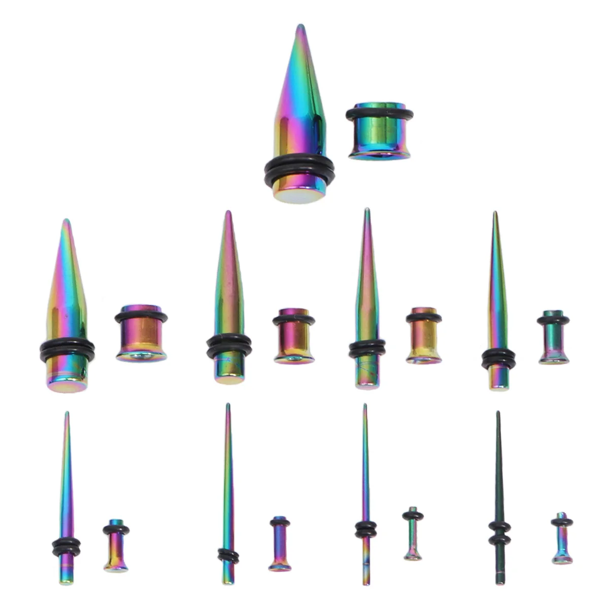 

36pcs Expander Set Stainless Steel Plugs Gauges Expanders Piercing Jewelry Safe Body Ear Expanders Accessories