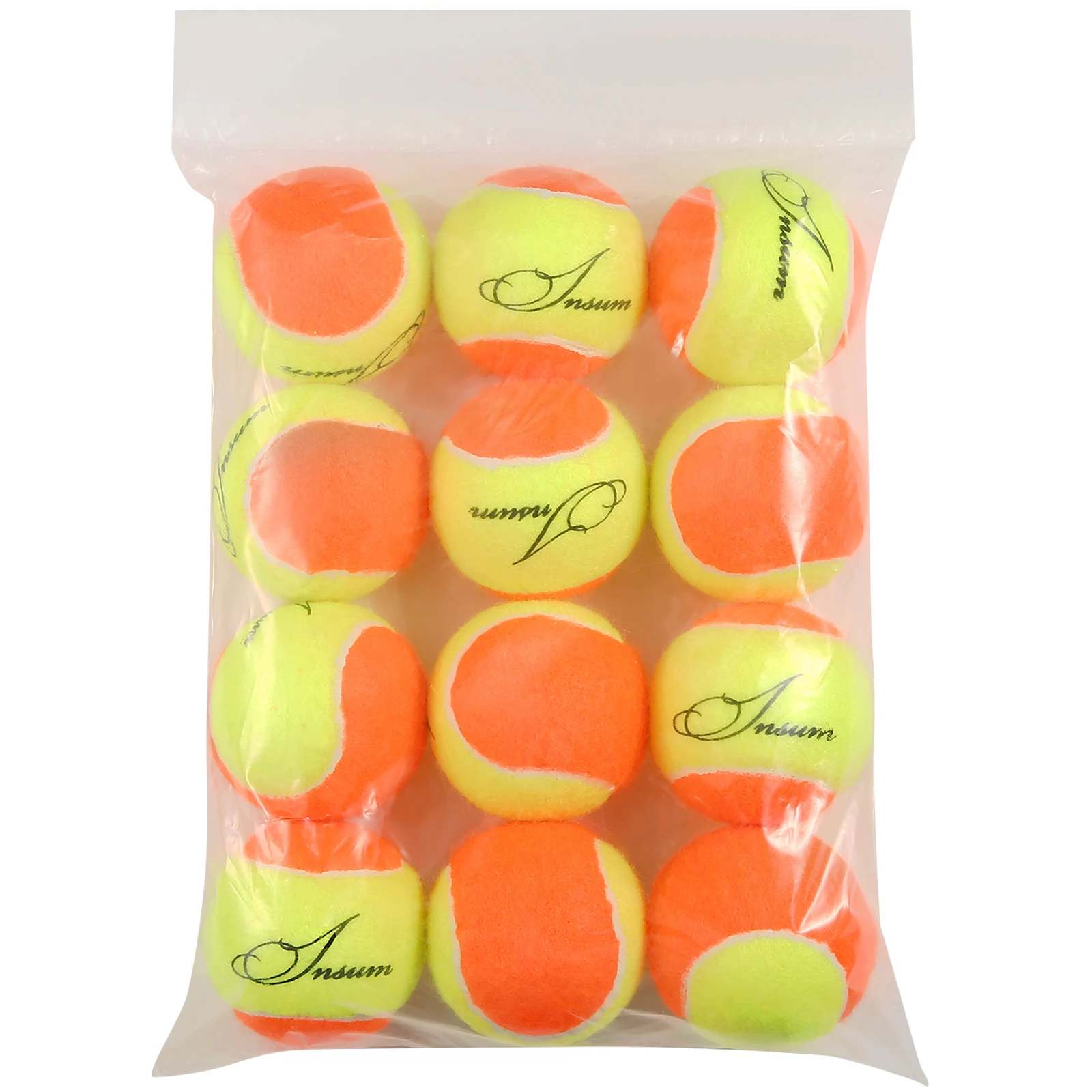 insum Junior Kids Tennis Balls Felt for Beginner Teen Red Orange Green,25%,50%,75% Slower Speed Low Compression Tennis Ball for