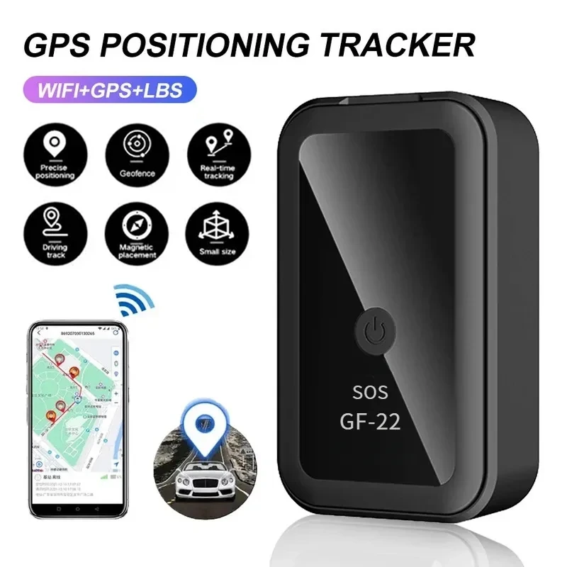 GF22 Mini Car Tracker Real Time Magnetic GPSDevice Anti-Loss Location Tractor Precise SlMMessage Positioner SOS Alarm Device