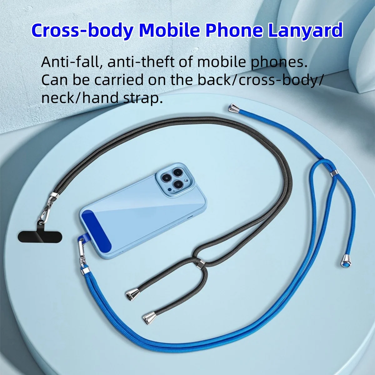 Universal Multi Purpose Mobile Phone Lanyard Crossbody Woven Adjustable Lanyard with Clip Anti-loss Hanging Rope Neck Straps