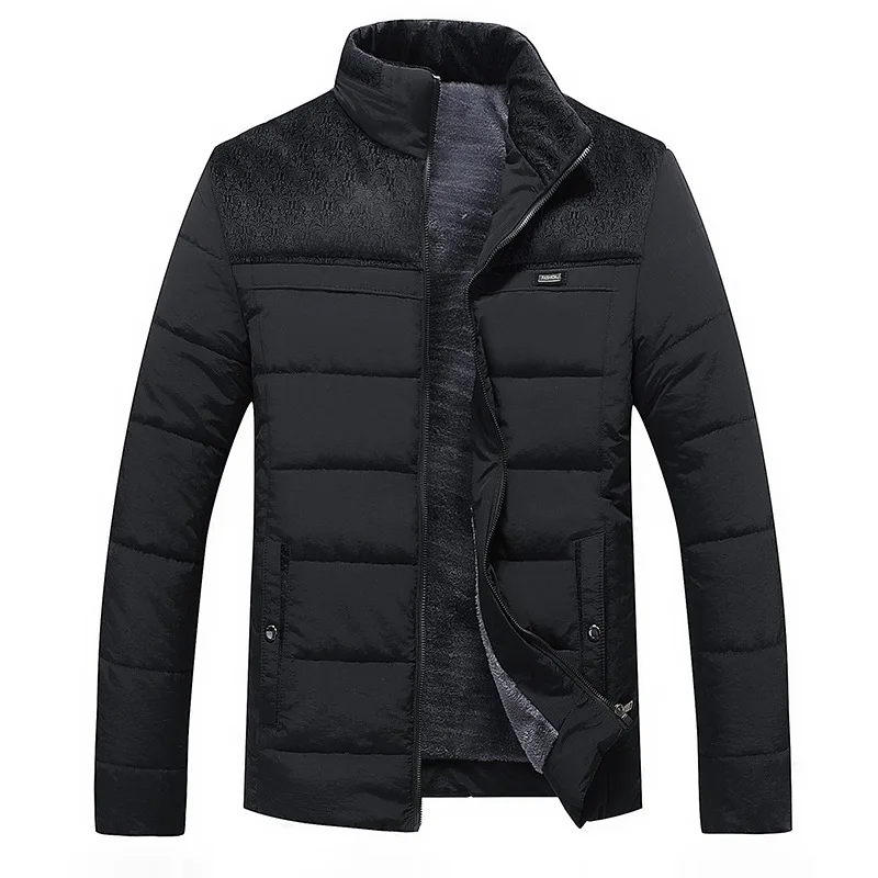 Chaquetas gruesas de terciopelo para hombre, abrigos informales de Color sólido, cálidos, a prueba de viento, prendas de vestir exteriores de lana,