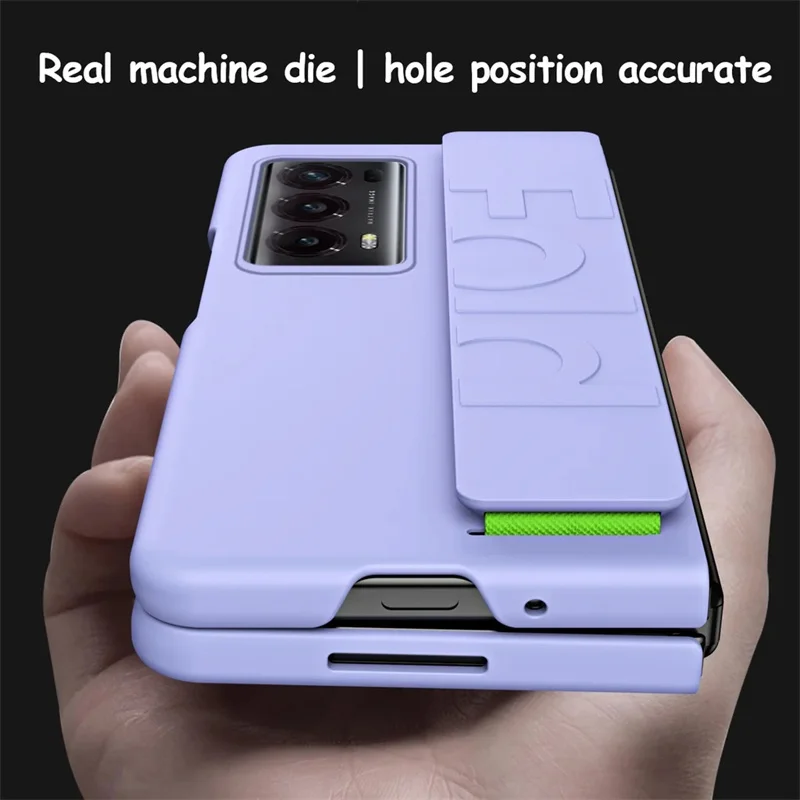 Luxury Wrist Hand Strap Case For Honor Magic V2 Protective Cover Fold Phone Fundas Coque Capa