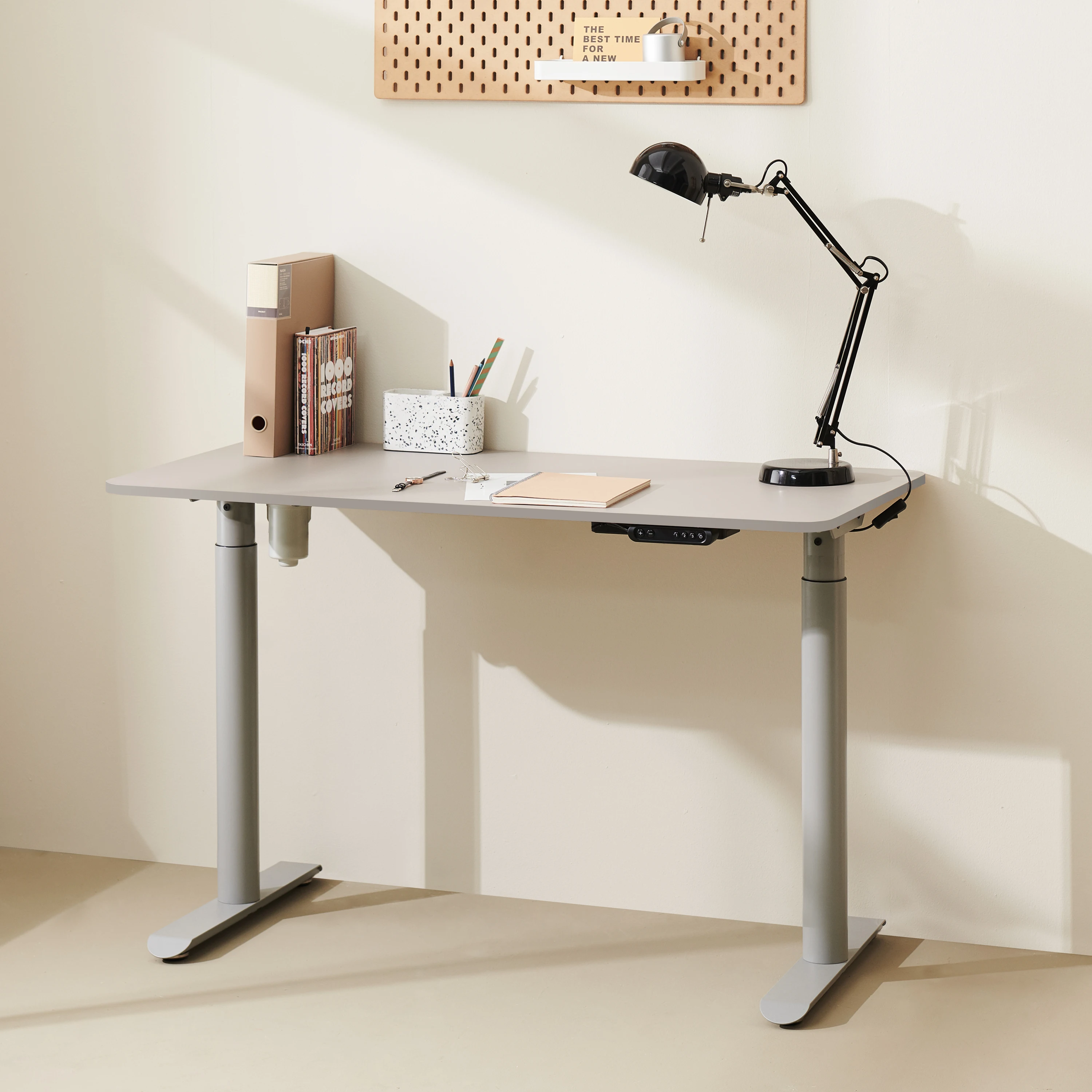 Standing Desk Frame - Single Motor Height Adjustable Base (Ergonomic Office Furniture, Electric Lift System