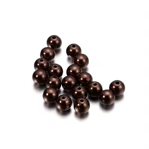 10-1000pcs/lot 3-20mm Straight Holes Acrylic Imitation Pearl Beige Bracelet Round Beads For DIY Craft Jewelry Making Supplies - Image 10