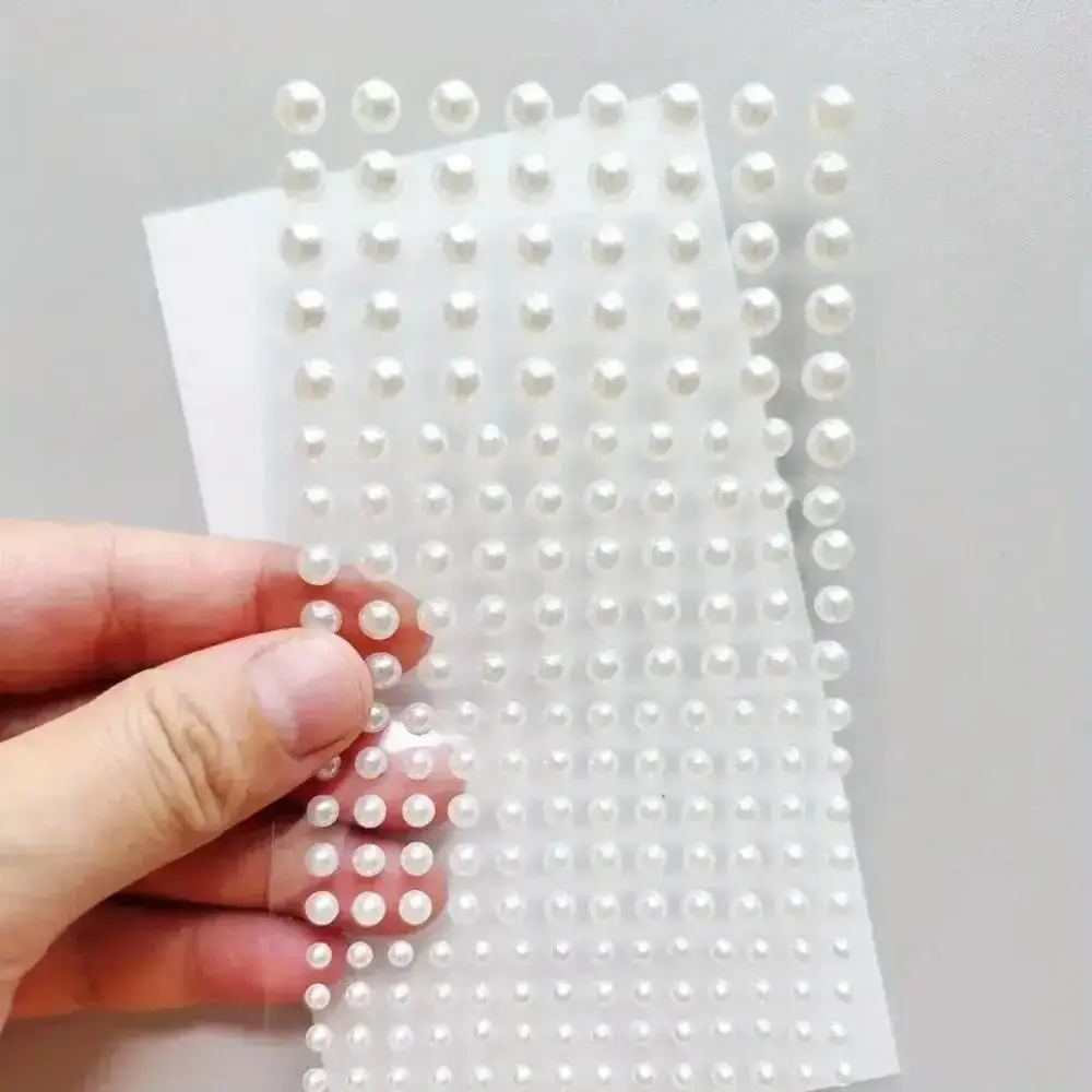 White ABS plastic pearl stickers rhinestone craft party supplies can be used to decorate hair nails phone cases DIY pendants Y2K