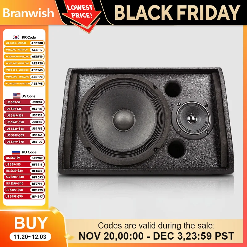 2-Way  Passive Speakers 6.5 /8/10 Inch Wall MountSound Box 95dB Sensitivity Audio 8 Ohm Loudspeaker For KTV Conference Home Mall