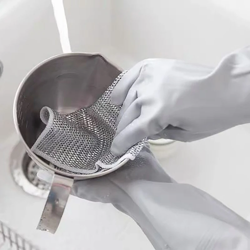 Panno per la pulizia della rimozione della ruggine asciugamano per lavastoviglie magico da cucina panno per la pulizia del filo di acciaio in metallo strumenti per la pulizia della stufa a microonde panno per piatti
