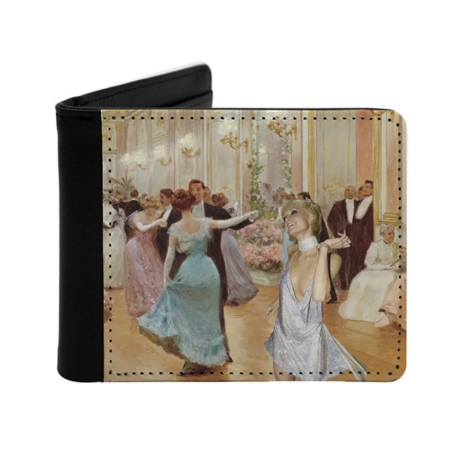 

Attends An Soirée Short Men's Wallet Multifunction Purse Male Pu Leather Wallet Party Ball Y2K The 2000S Paris Pop Culture