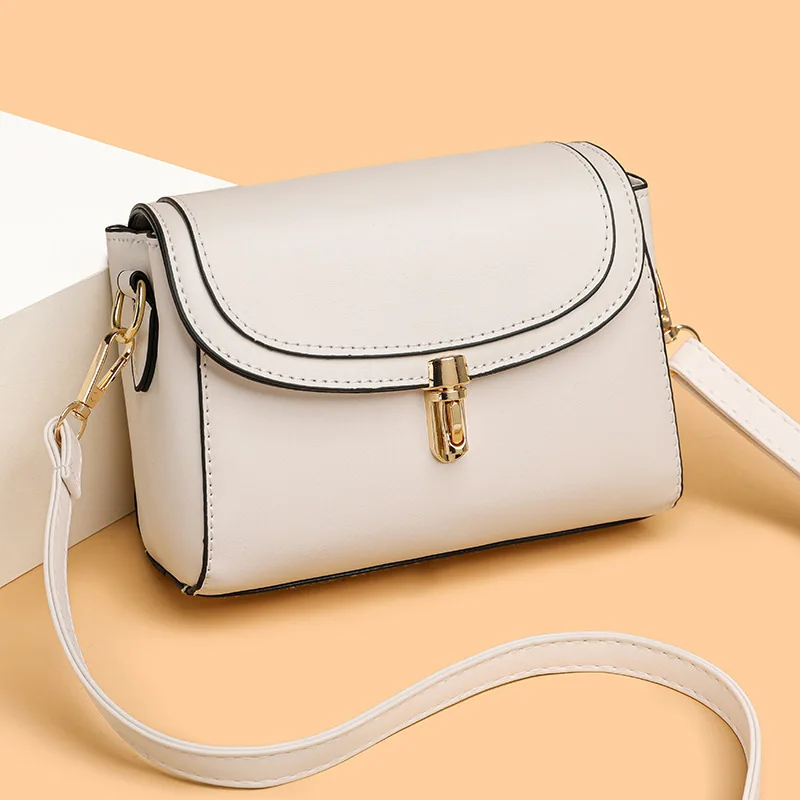 

Маленькая квадратная сумка для поездок на работу, модная сумка через плечо, однотонная сумка на одно плечо в стиле ретро, классическая сумка из мягкой кожи