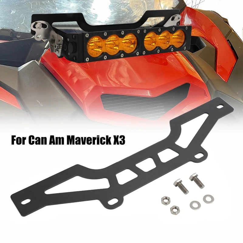 LED Light Bar Front Lamp Lighting Mounting Bracket For Can-Am Maverick X3 Turbo R 2017-2023 UTV Driving Spotlight Mount Holder