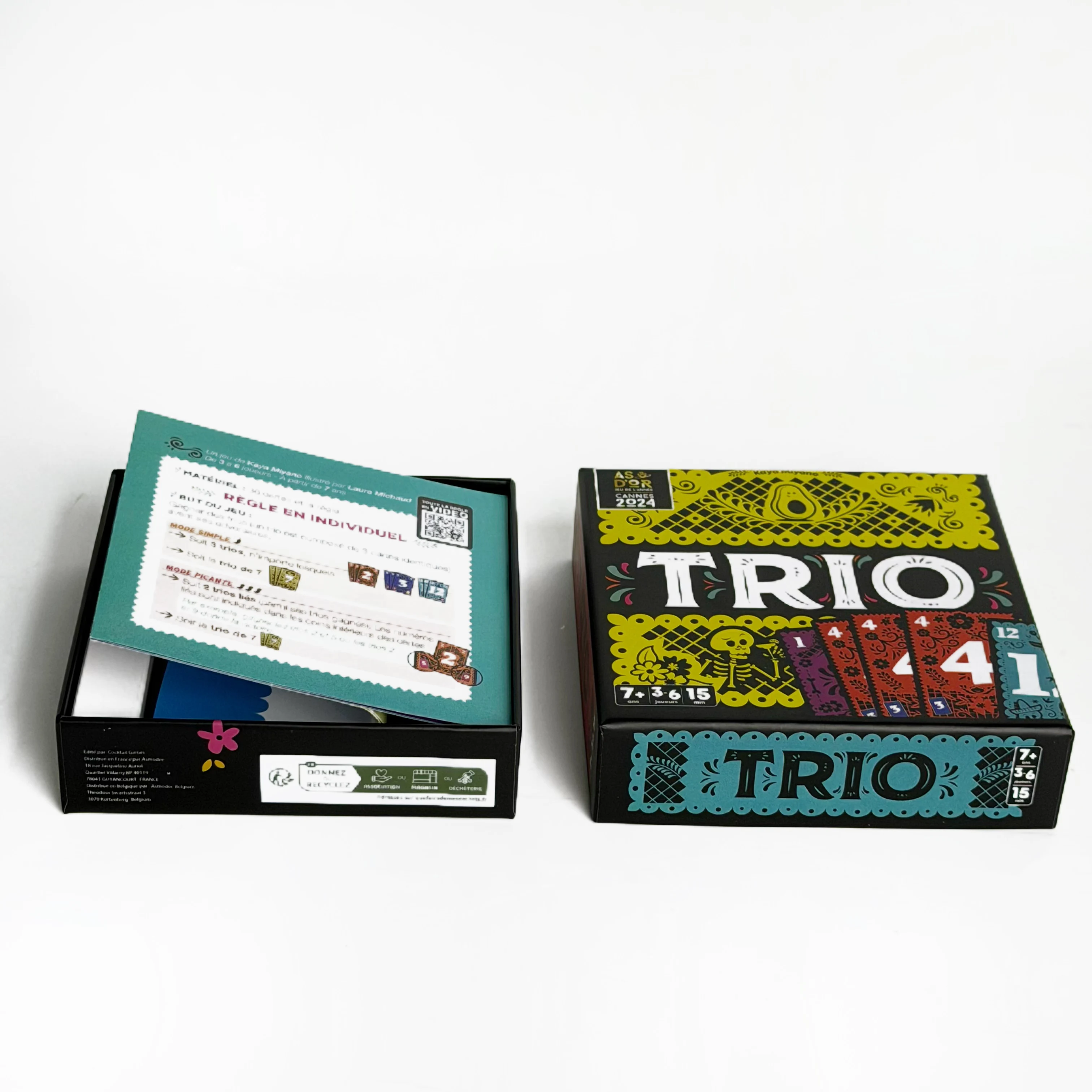 Board Game Trio French and English Version, Portable Stylish Design, Engaging Gameplay, Birthday Gift