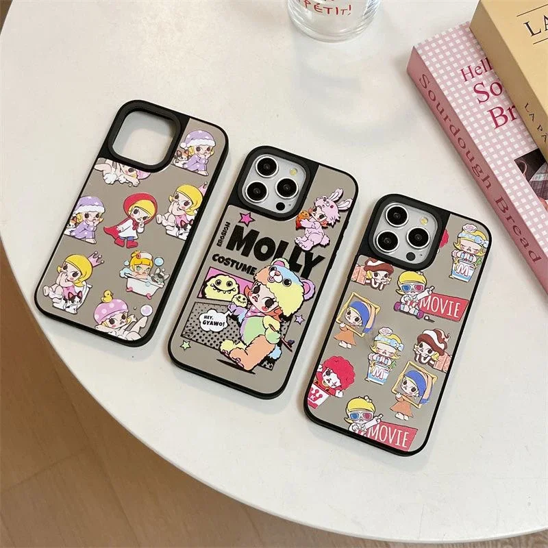 Girl Figure iPhone 11 12 13 14 15 16 Pro Max Mirror Surface MagSafe Case Cover Shell