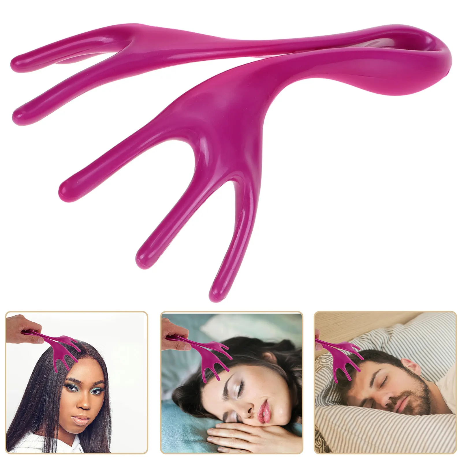 

Массажер для головы, портативный пластиковый массажер-коготь для стимуляции кожи головы, улучшения кровообращения, снятия головной боли и усталости, для женщин