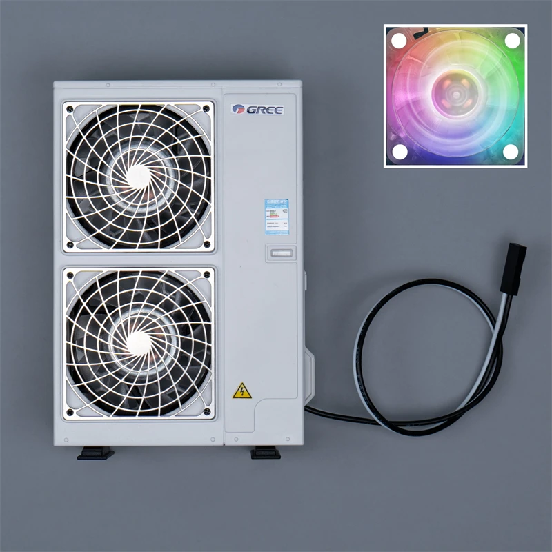 Simulato condizionatore d'aria modello in miniatura per 1/14 Tamiya RC camion rimorchio ribaltabile Scania 770S Actros Volvo 750 MAN LESU parte di auto