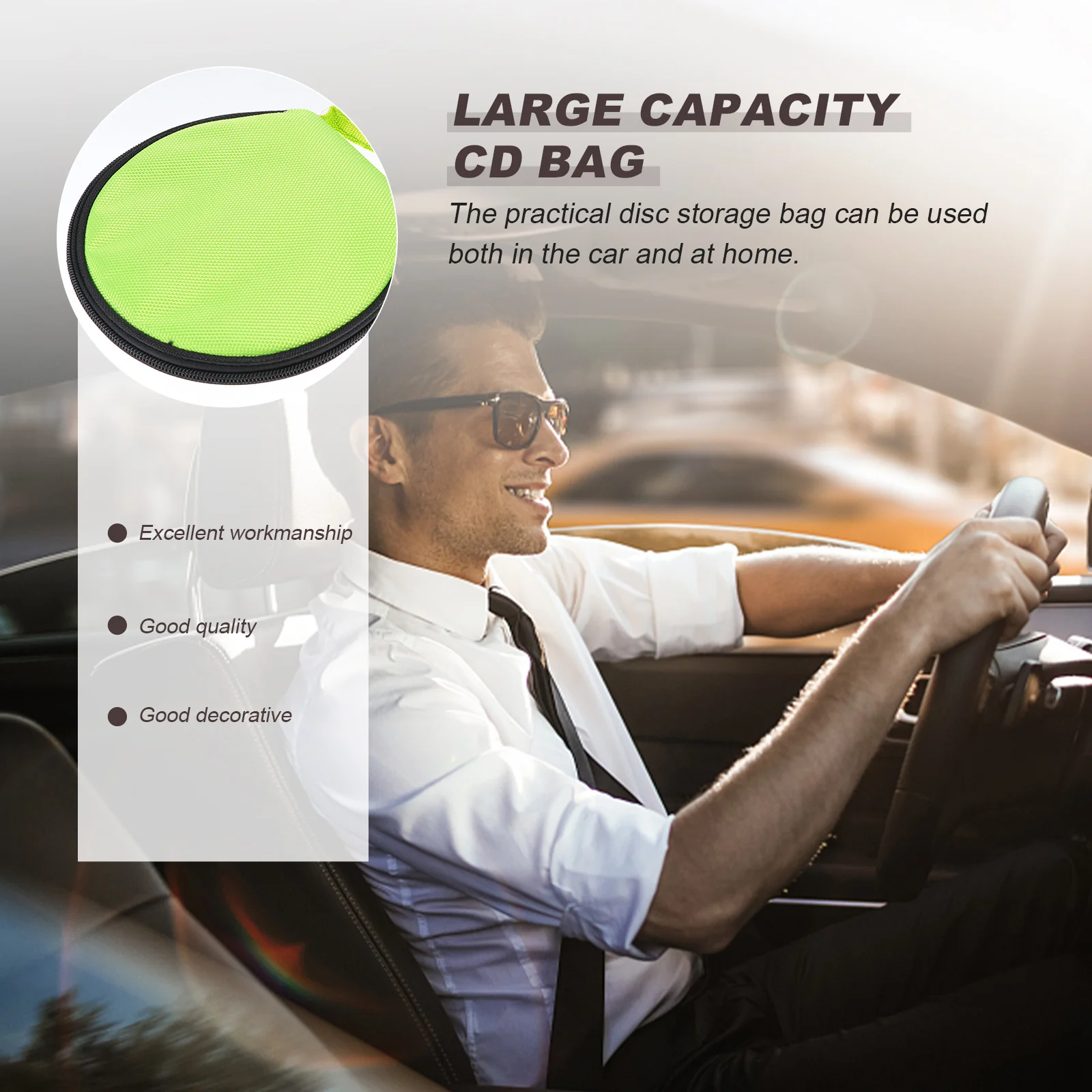 

Large Capacity Cd Storage Case Oxford Cloth Disc Holder Pouch Zipper Closure Portable Dvd Organizer Shockproof Wear-Resistant