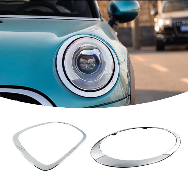 

Оригинальный передний хромированный светильник, сменное кольцо фары, украшение для MINI Cooper One S F55 F56 F57 OEM, автоаксессуары
