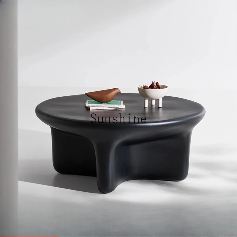 

Simple modern living room household small apartment light luxury high-end round coffee table