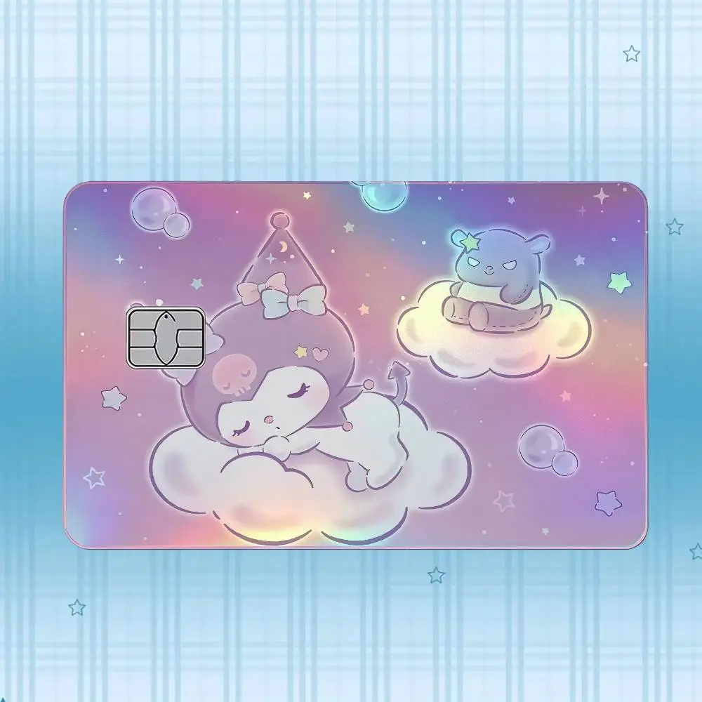 K-Kuromi Laser-Hologramm-Karten-Skin-Aufkleber für Kredit- und Debitkarten – 4 Stück/Set, wasserfester, kratzfester Schutz – Detail 12