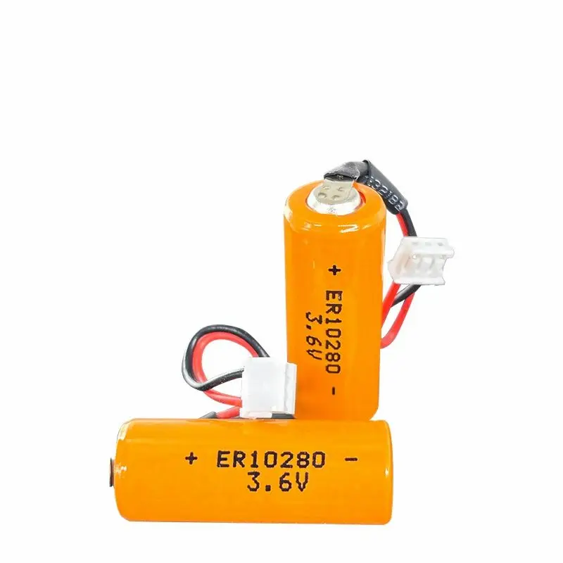 Batteries au Lithium pour PLC, avec prise, 2 pièces/lot, ER10280 3.6V