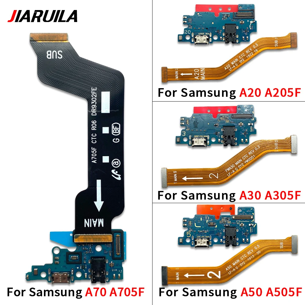 Tested Well For Samsung A20 A30 A40 A50 A70 USB Charging Port Dock Charger Board Connector Main Motherboard Flex With Micro