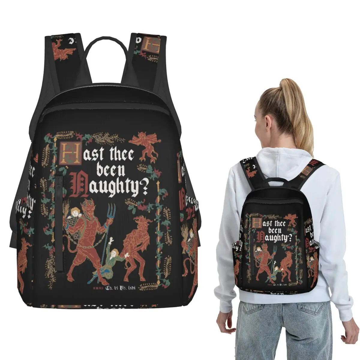 Funny Retro Vintage English History Backpack Large Capacity Boys Girls BookBag School Bag Shoulder Bags for Men Women
