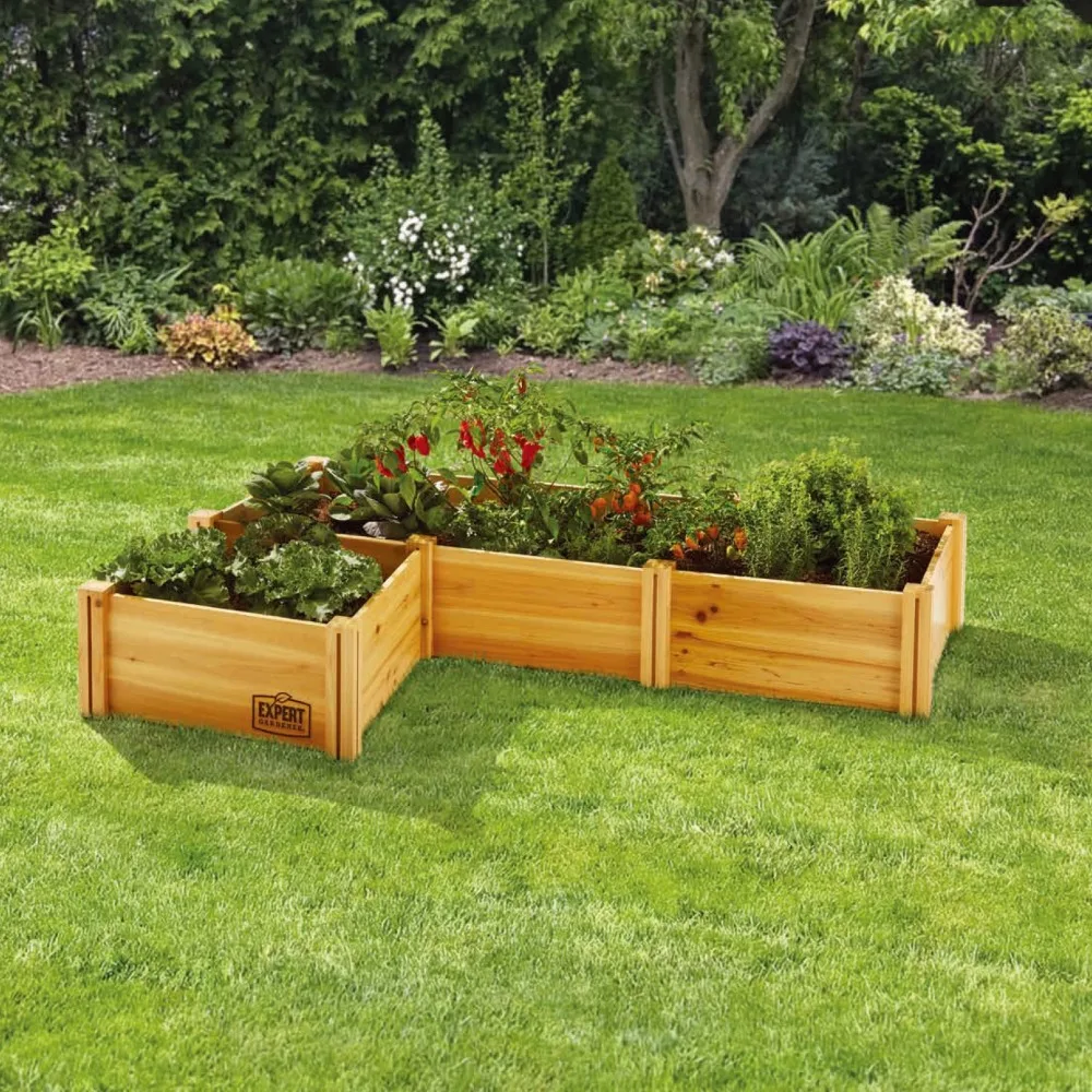 

Expert Gardener Wood Garden Bed, 7.4 Ft L X 2 Ft W X 10.6 in H Garden Supplies