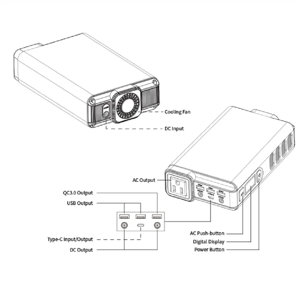 32000mAh OPS150 Outdoor Mobile Solar Energy Storage Power Supply 150W Portable AC PD Power Bank Station with LCD Display