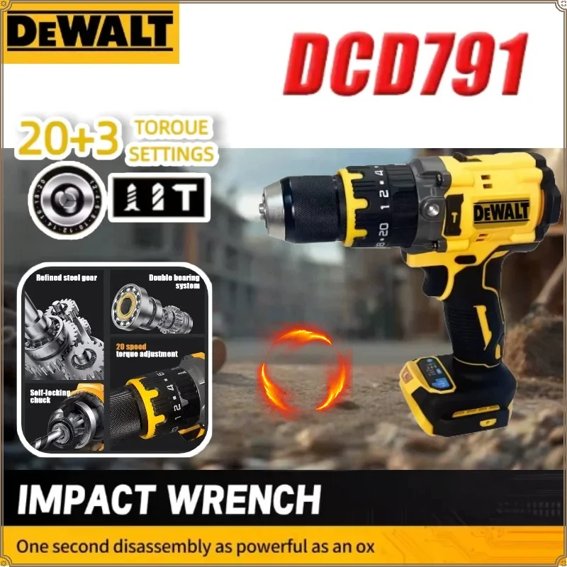

Аккумуляторная дрель-шуруповерт DEWALT DCD791 с бесщеточным двигателем, компактная, многофункциональная, для аккумуляторов Dewalt