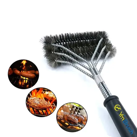 스테인레스 철사 청소 브러시, 바베큐 그릴 청소 브러시, 붙지 않는 바베큐 브러시, 주방 청소 도구, 바베큐 액세서리