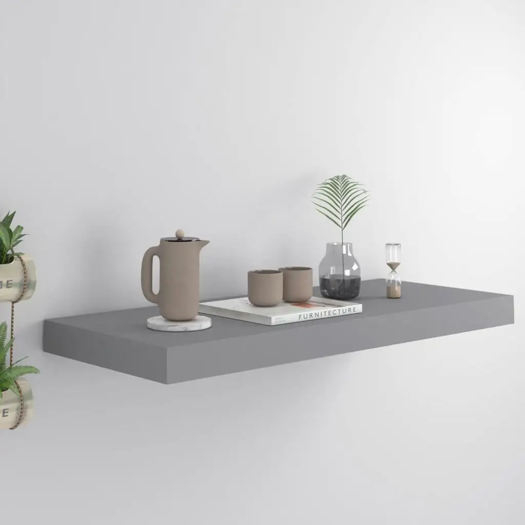 60x23. for X3 .8 cm Grey Floating Wall Shelf - Stylish Storage Solution