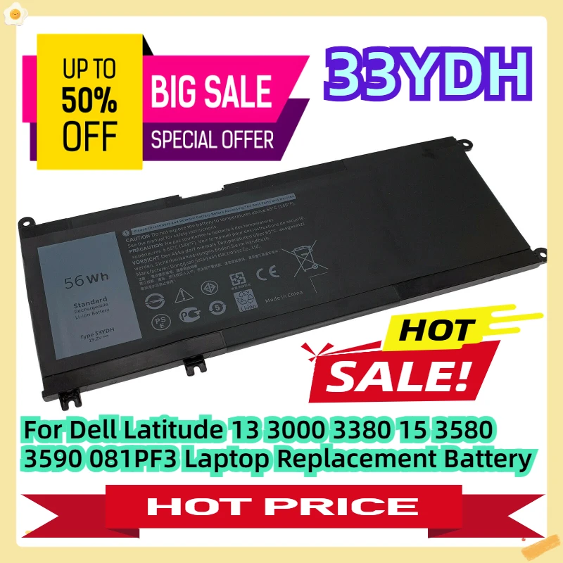 

Для Dell Latitude 13 3000 3380 15 3580 3590 081PF3 сменный аккумулятор для ноутбука 2 шт.