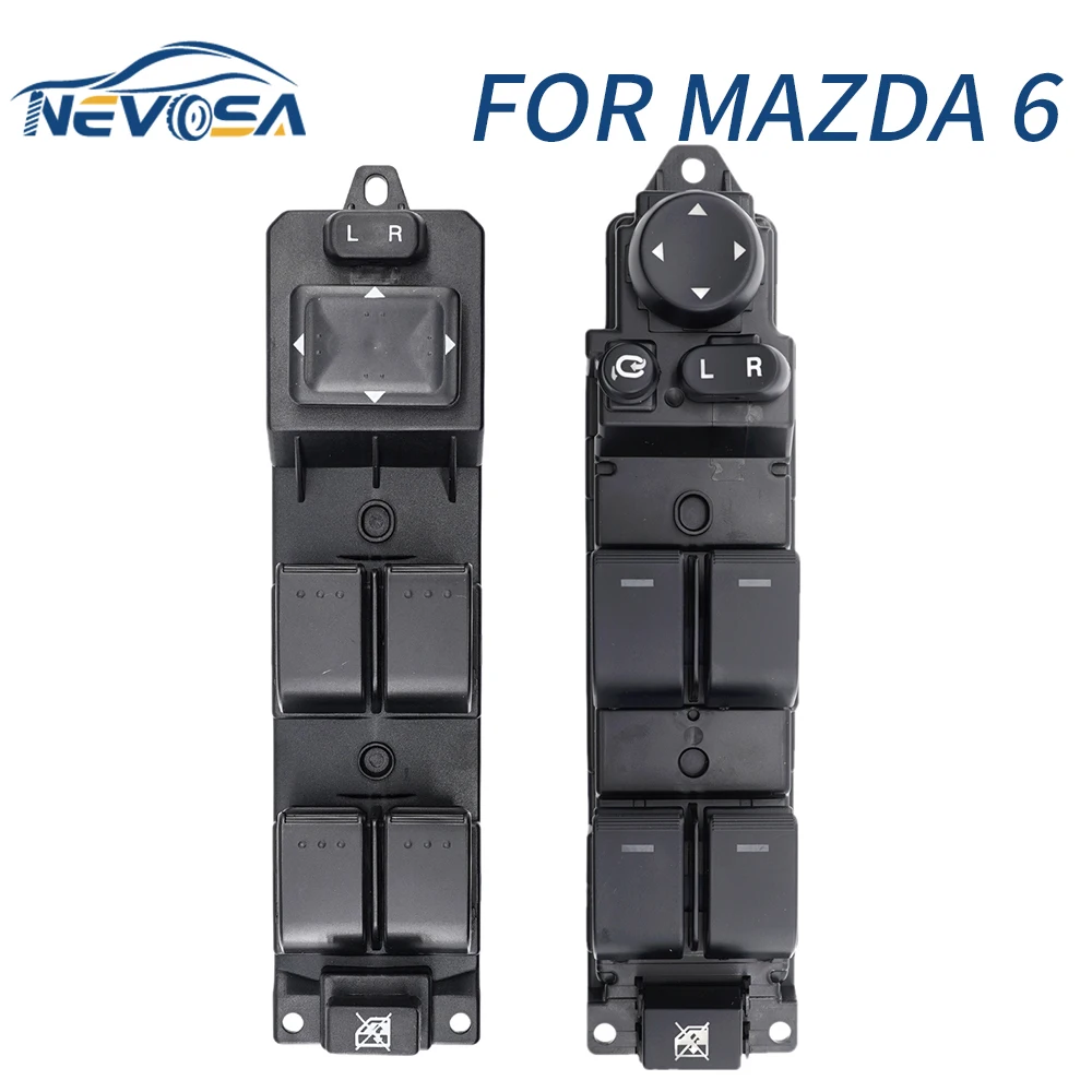 

NEVOSA For Mazda 6 GS1E-66-350A GV2S-66-350A GV2S-66-350 Car Power Window Master Switch Glass Lifter Mirror Button