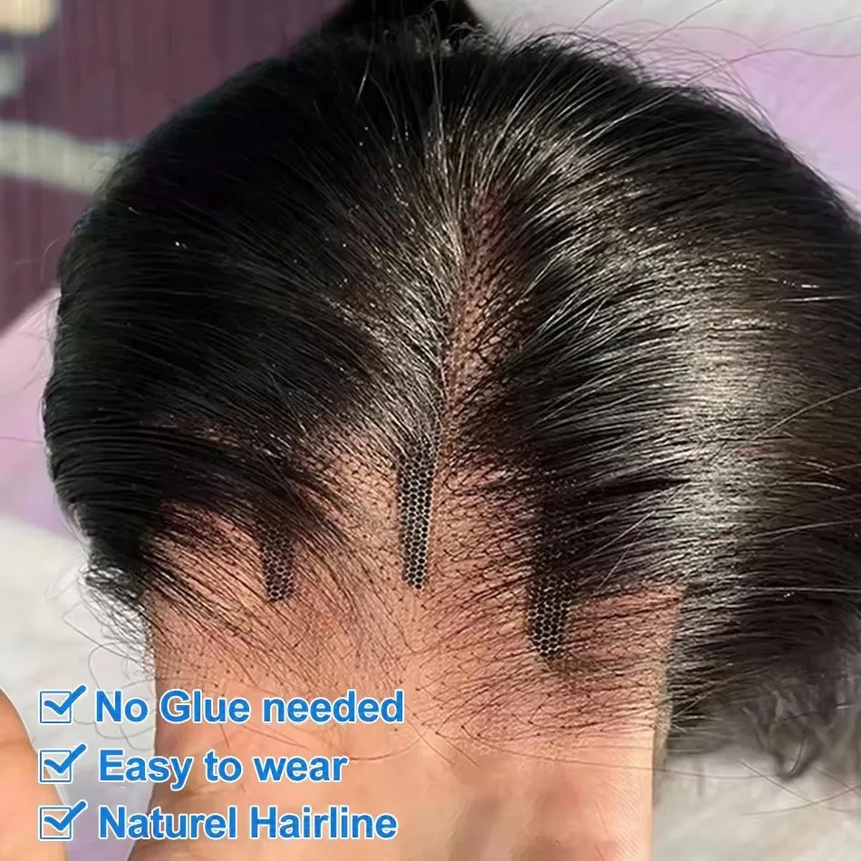 Mossily 250% Bone Straight Wear And Go Glueless 5x5 Pronto da indossare Parrucca con chiusura in pizzo Parrucche per capelli umani trasparenti HD pre pizzicate