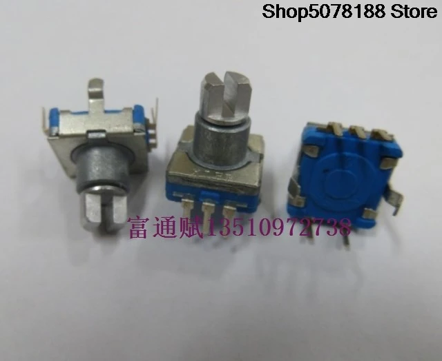 Taiwan XLEE encoder EC11-30.15 pulse potentiometer with switch 9.8MM half shaft in stock