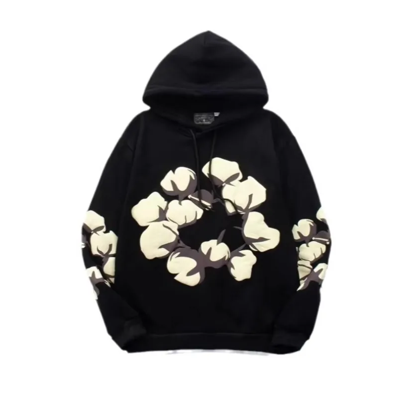 

Streetwear Cotton Hoodies Men Puff Print Y2k Hoodies Autumn Winter Thicken Sweatshirt Women Pullover Long Sleeves Men Clothing