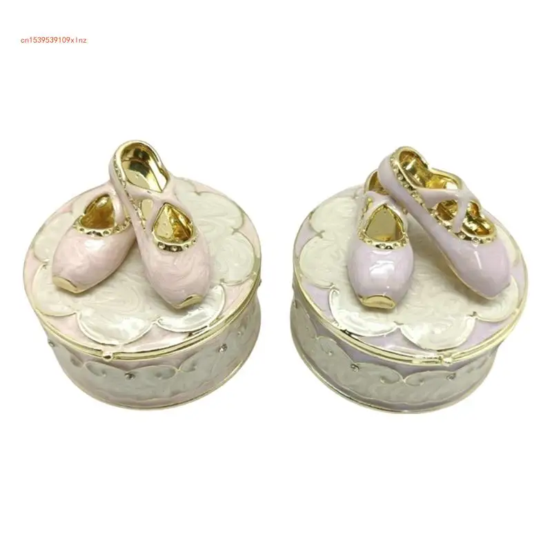 

Elegant Ballet Shoe Embellished Jewelry Box for Rings and Small Accessories