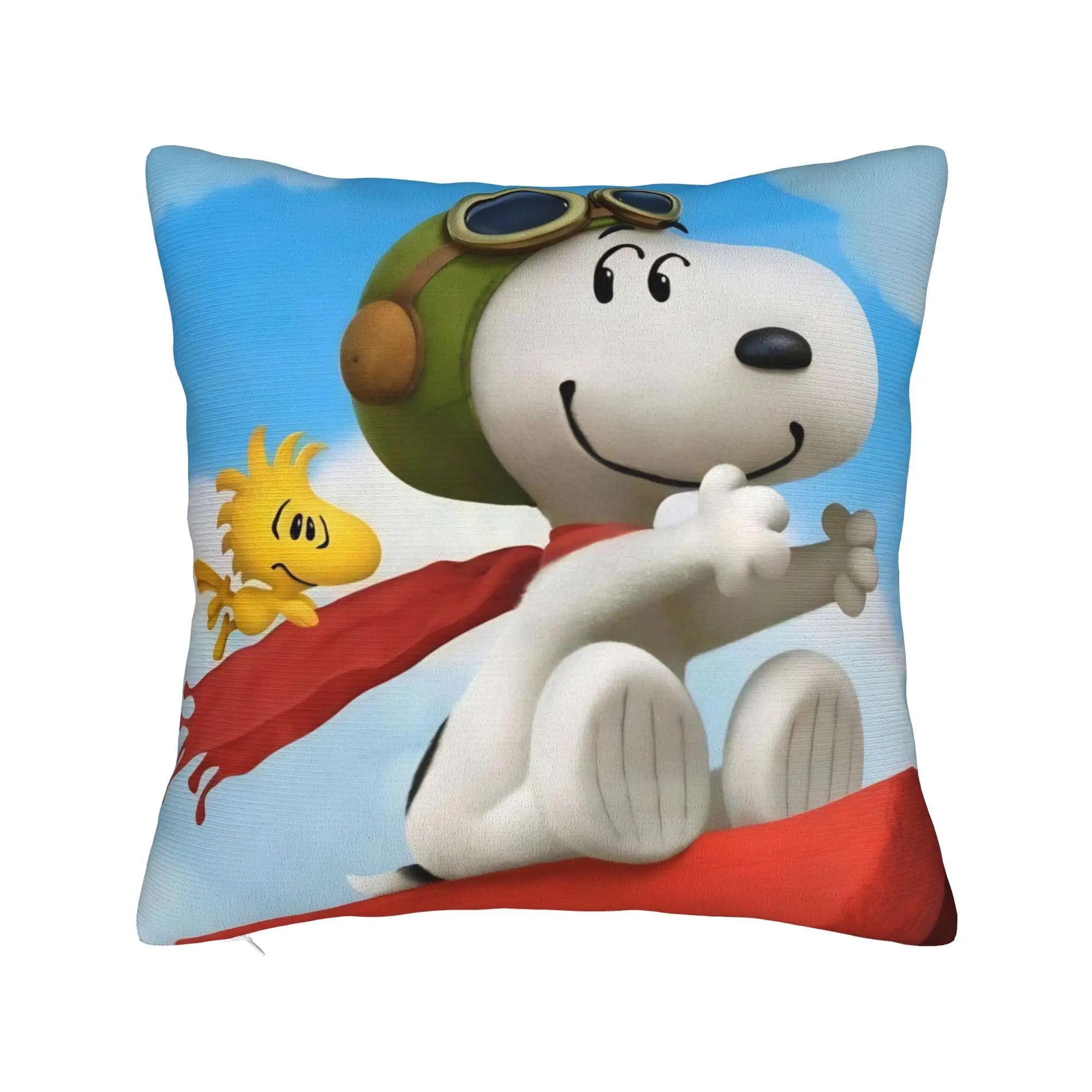 S-Snoopys Movie Square Pillow Covers Polyester Sofa Lovely Winter Holiday Cushion Cover Creative Decor Throw Pillow Case 40*40