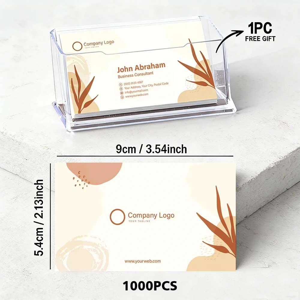 200 Stück, individuelle Visitenkarten/Karten, Desktop-Visitenkarten, Dankeskarten, wasserfeste Oberfläche