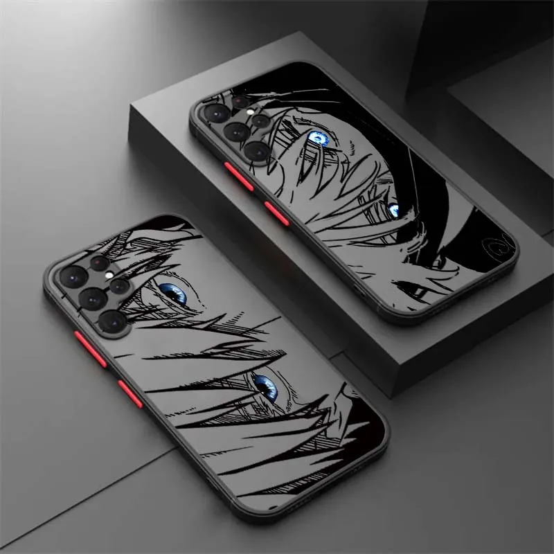 

J-Jujutsus K-Kaisens Art For Samsung Galaxy S25 S24 S23 S22 S21 S20 S10 S9 Ultra Plus FE 5G Frosted Translucent Phone Case