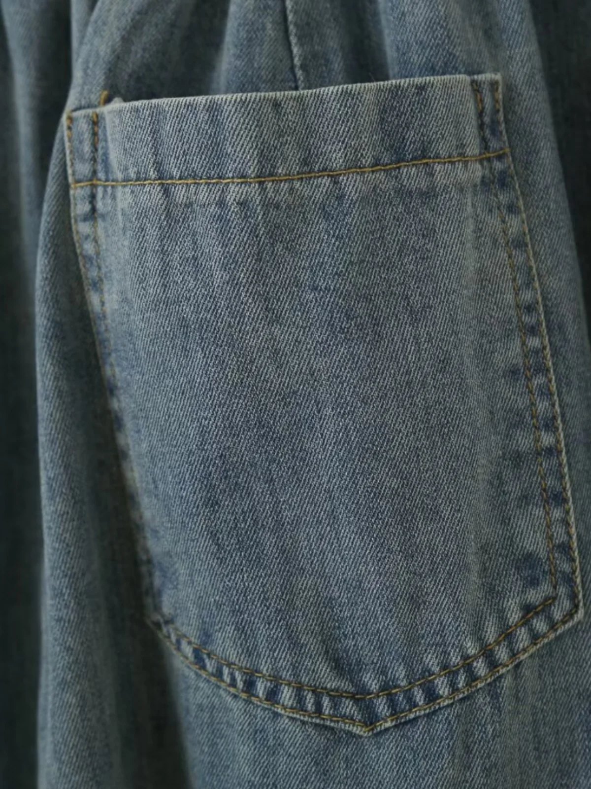 High Waist A-Line Midi Skirt Single Button Slit Denim Skirt Slimming Effect Summer New Style plus Size Korean Style Commute