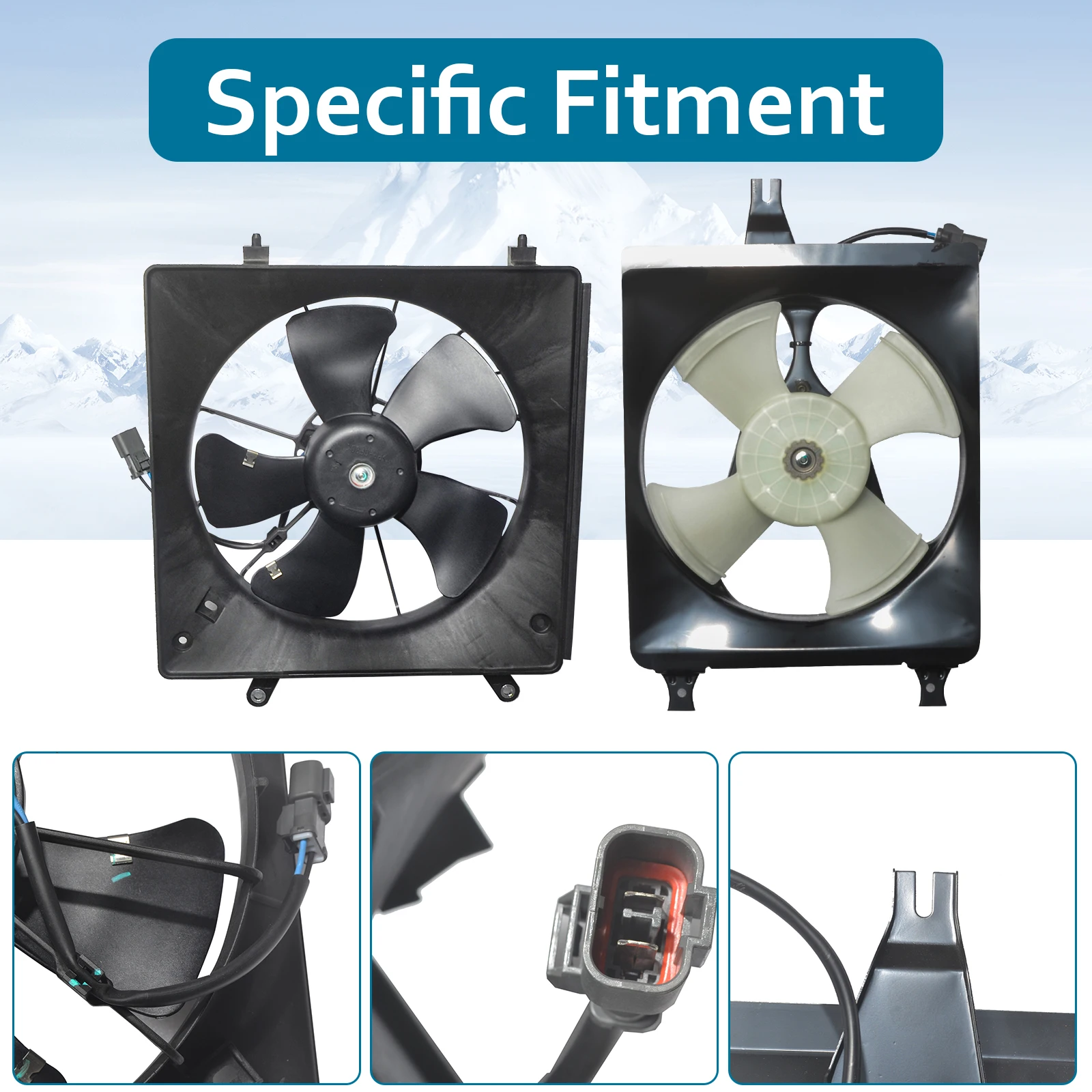 مجموعة مروحة تبريد الرادياتير لمحرك هوندا أكورد 2.3L 1998-02